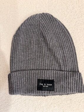 Rag & Bone Mens Knit Gray Hat